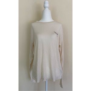The Elder Statesman Hummingbird Cashmere & Silk Sweater Top • Size S